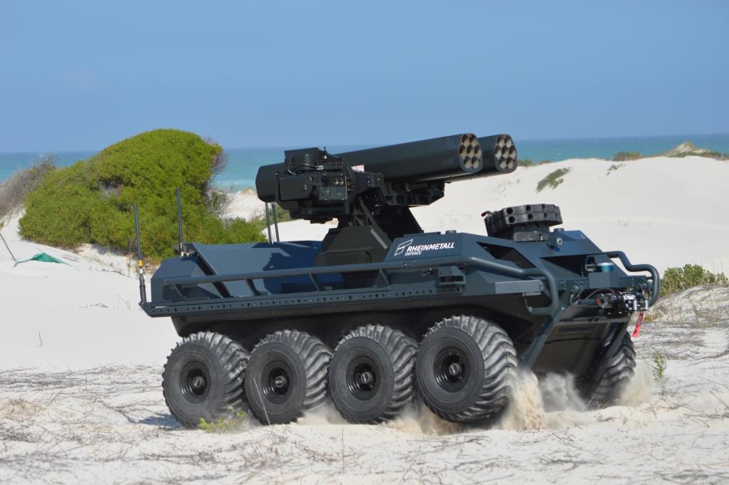 The unmanned Rheinmetall Mission Master can perform dangerous tasks on the battlefield without putting humans at risk